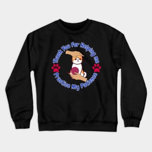 Cat sarcastic- thank you for helping me practice my Patience Crewneck Sweatshirt